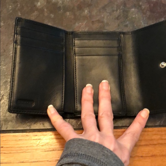 Black & Silver Trifold Wallet Coach - Picture 3 of 3